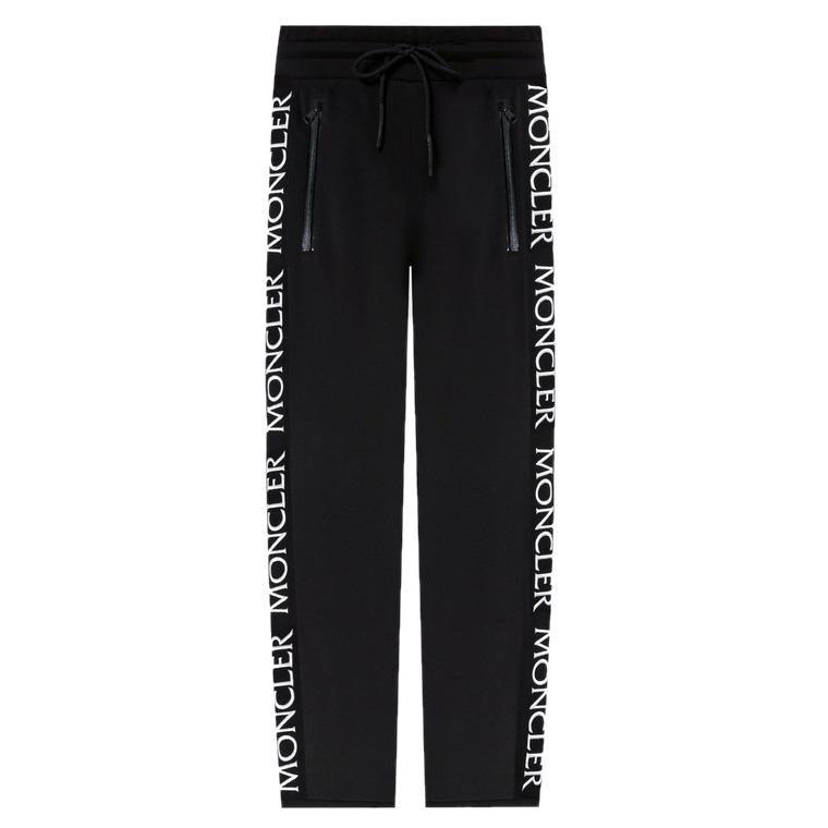 送料無料 13 MONCLER モンクレール 8H00015 V8183 ブラック スウェットパンツ ロゴの画像