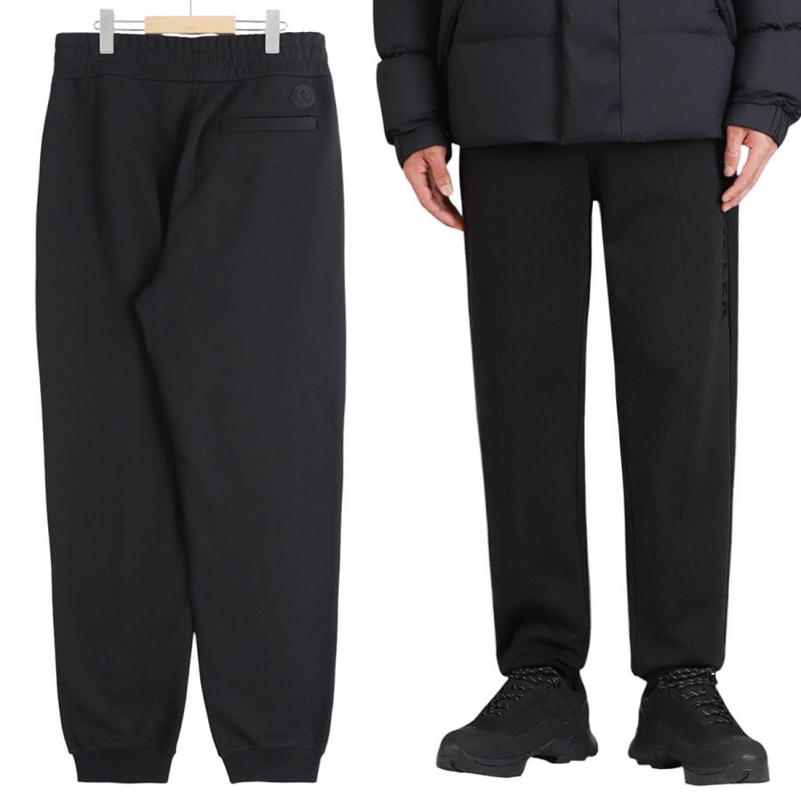 送料無料 21 MONCLER モンクレール 8H00017 89AZY ブラック スウェットパンツ カジュアルパンツ レタリングロゴ size Mの画像