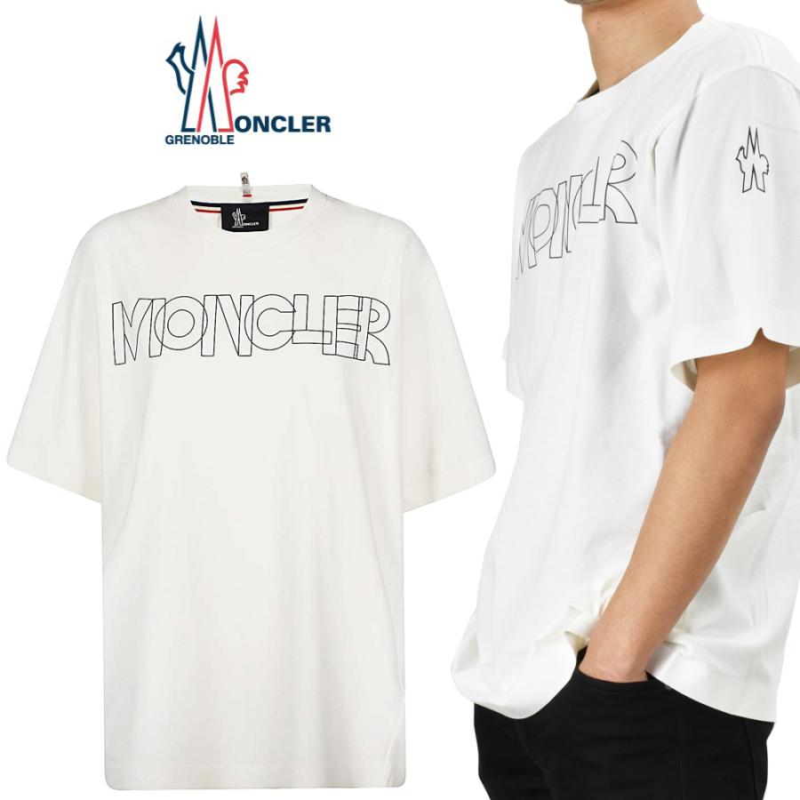 新品同様 ロゴ ホワイト 8390T 8C70110 グルノーブル モンクレール GRENOBLE MONCLER 126 送料無料 半袖 S size Tシャツ 半袖