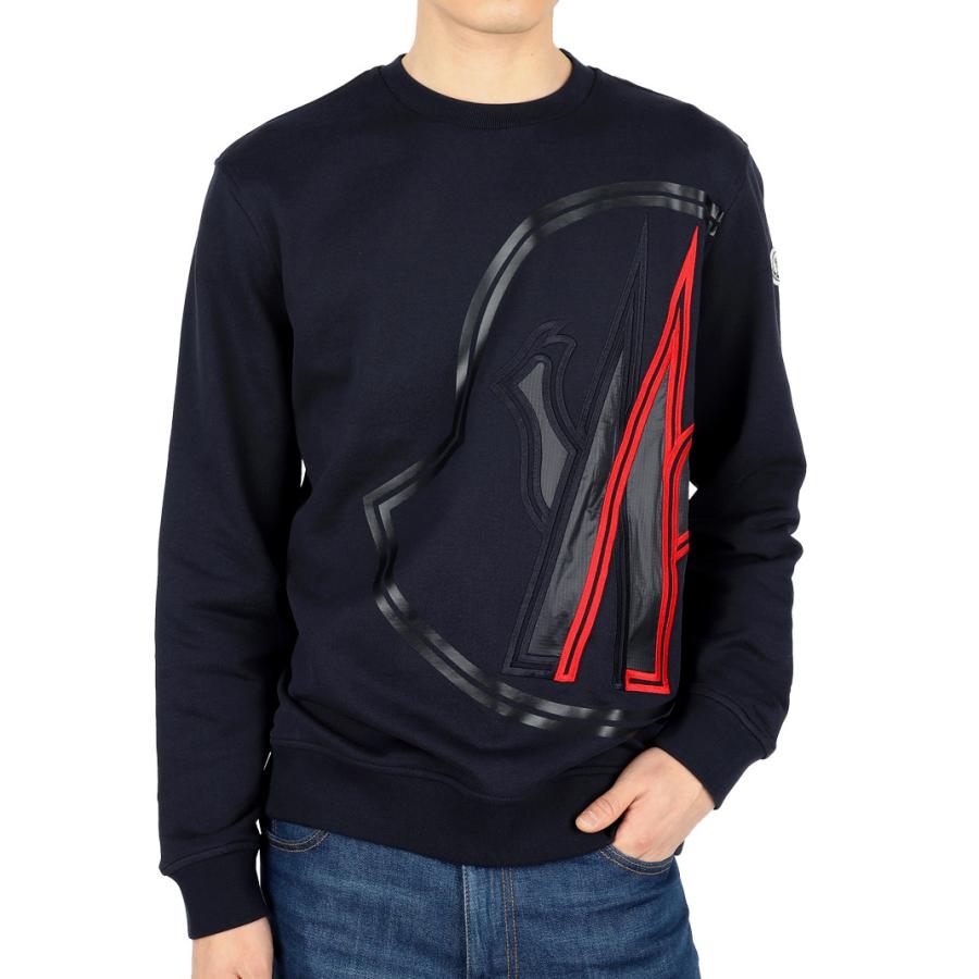 【新品同様 / 希少】 送料無料 52 MONCLER モンクレール 8G00014 809KR ネイビー ロゴ スウェット トレーナー size M 【7498791091】(27370円)
