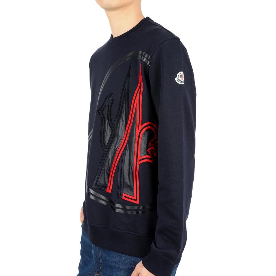 【新品同様 / 希少】 送料無料 52 MONCLER モンクレール 8G00014 809KR ネイビー ロゴ スウェット トレーナー size M 【7498791091】(27370円)