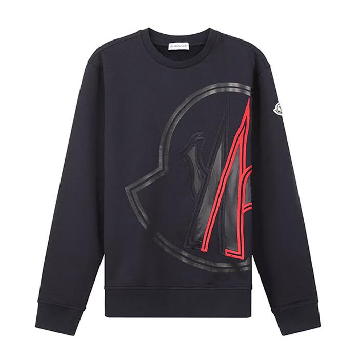 【新品同様 / 希少】 送料無料 52 MONCLER モンクレール 8G00014 809KR ネイビー ロゴ スウェット トレーナー size M 【7498791091】(27370円)