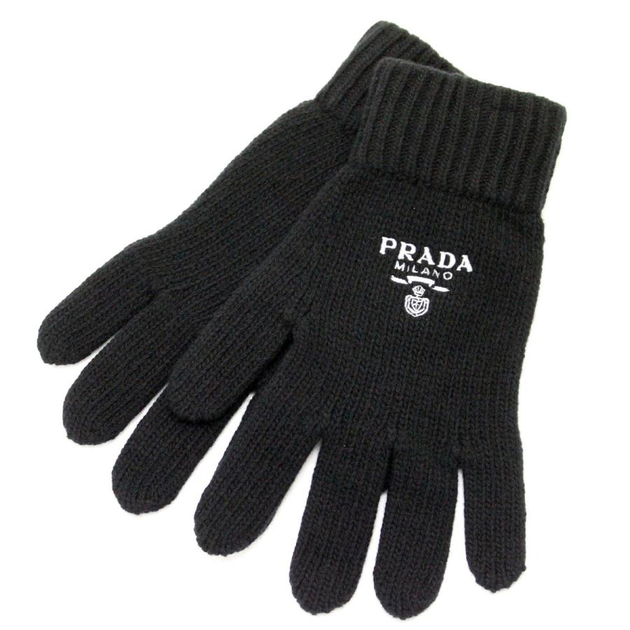 PRADA（プラダ） 送料無料 1 PRADA UMK66 NERO 手袋 グローブ カシミヤ