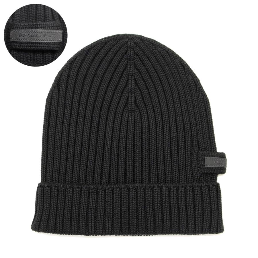 PRADA（プラダ） 送料無料 2 PRADA UMD188 NERO ニットキャップ ニット