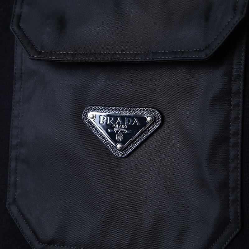 送料無料 4 PRADA プラダ UJL35B 11JE ブラック トレーナー スウェット ロゴ size Sの画像