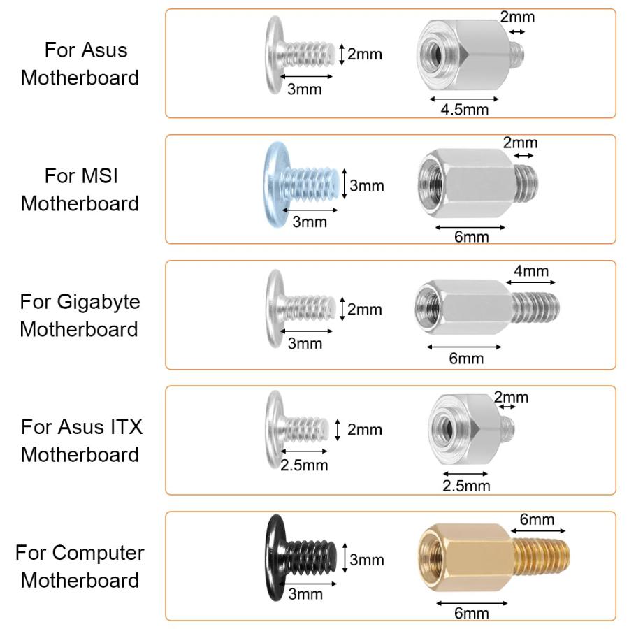 Xiatiaosann PCIe NVMe M.2 SSD 取り付けネジキット Asus マザーボード用 ASRock Msi メインボード用 Gi｜ysnex｜03