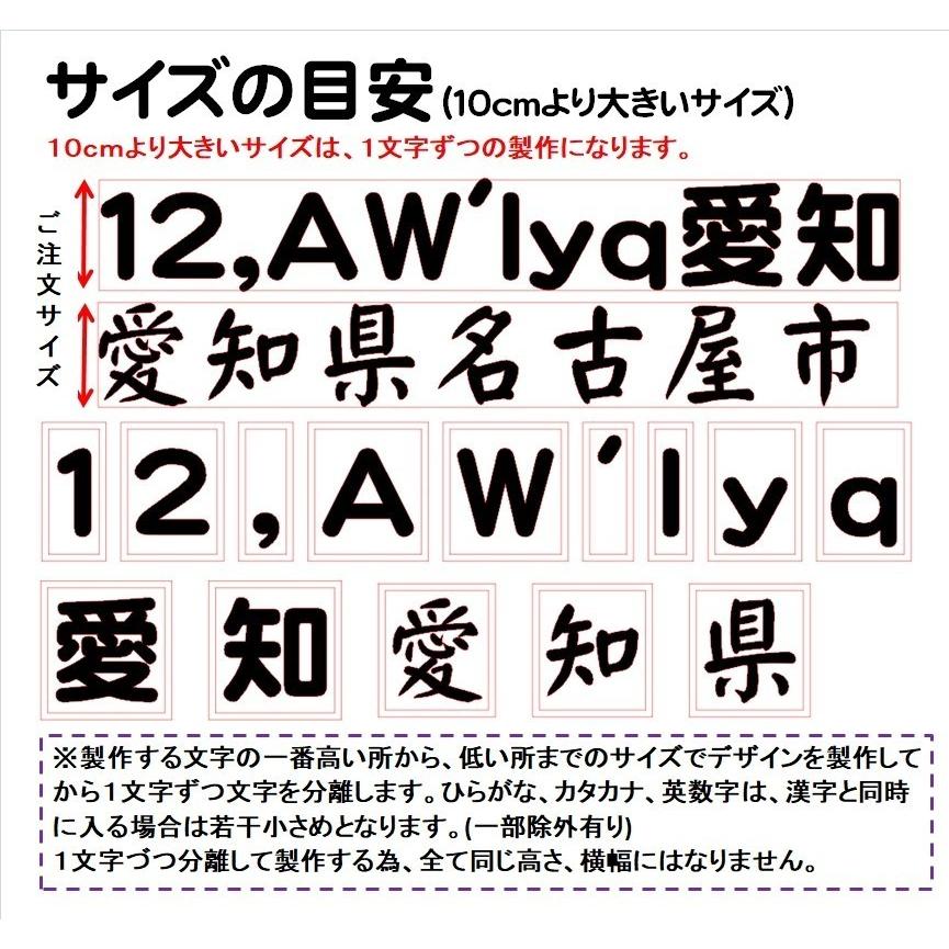 校正3回（メール3往復無料） カッティング文字 屋外耐候 12cm 切り文字 カッティングシール 文字 ステッカー シール 文字ステッカー 販促 表札 看板 広告｜ystreamshop｜09