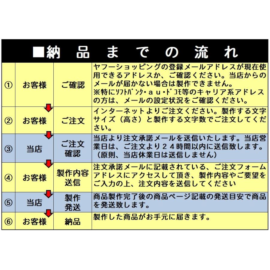 切文字 ６cm 6.5cm オーダーシール 名入れ カッティング文字 カッティングシール  切り文字 ステッカー作成 ステッカー製作 看板 表札 ネームプレート｜ystreamshop｜08