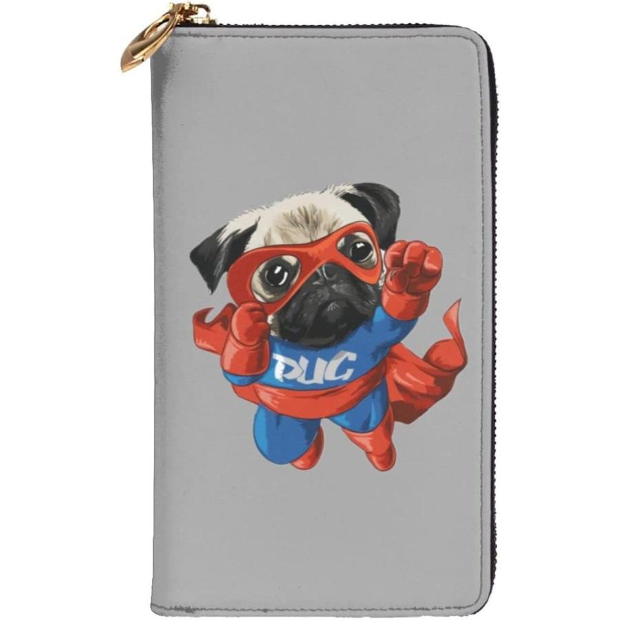 22セール おしゃれ ウォレット レディース メンズ さいふ ロングウォレット 本革財布 犬柄 パグ アニメ 長財布 財布 人気 ラウンド 大容量 Wallet その他財布 qhema Com