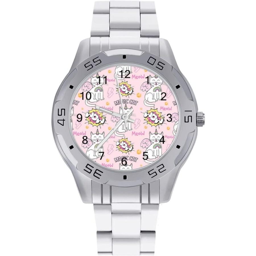 猫 かわいい アニメ 漫画 ウォッチ 腕時計 メンズ クォーツ時計 うで Watch クォーツ時計 ステンレスバンド 箱付き メタル蝶ボタン ビジネス その他 人気ショップ Themtransit Com