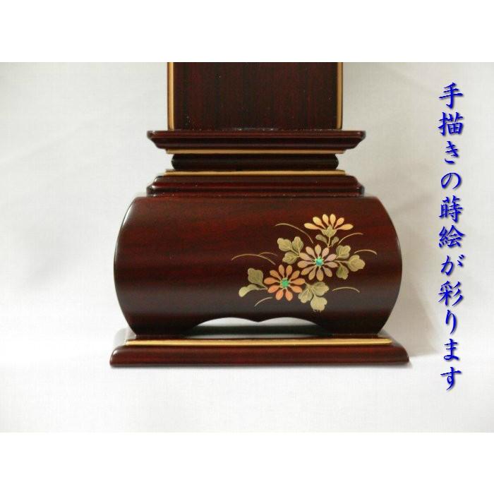 文字彫書代付 位牌 彫刻又は書き戒名 一霊位付 紫檀・黒檀蒔絵位牌 5.0 5寸 5号 黒丹・紫丹 すとうのお位牌 モダン位牌|ysutou|06