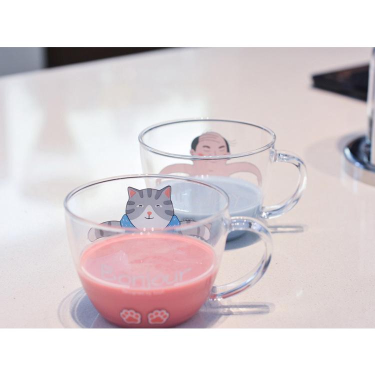 Bz002 コップ ガラス シンプル ミルクカップ 雑貨 食器 グラス おしゃれ 温泉イラスト かわいい マグカップ カフェ プリントグラス Bz002 日丸優品 通販 Yahoo ショッピング