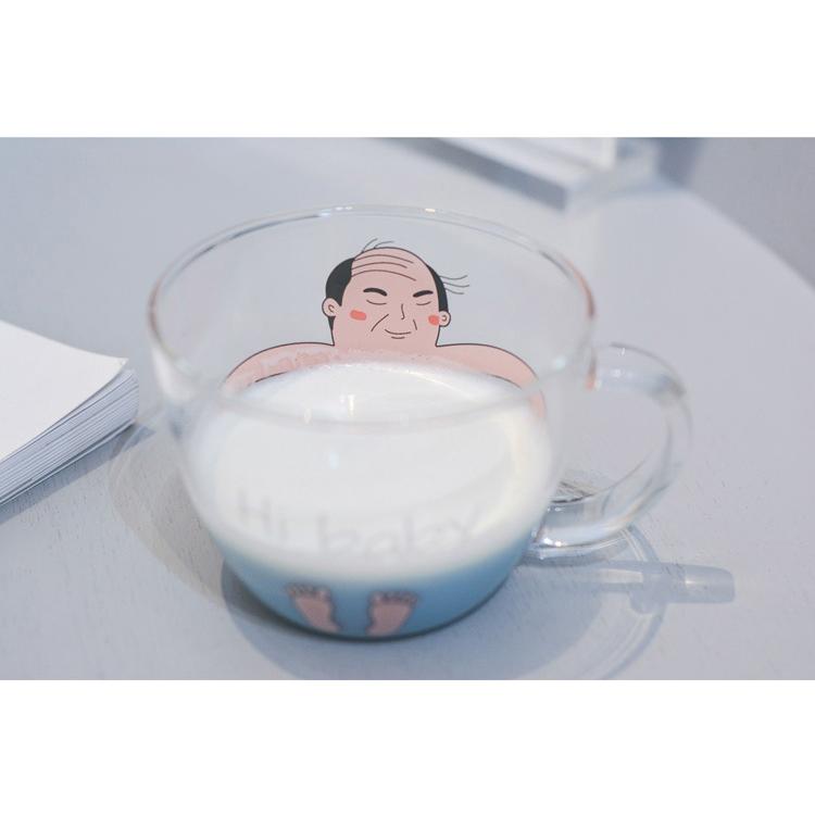 Bz002 コップ ガラス シンプル ミルクカップ 雑貨 食器 グラス おしゃれ 温泉イラスト かわいい マグカップ カフェ プリントグラス Bz002 日丸優品 通販 Yahoo ショッピング
