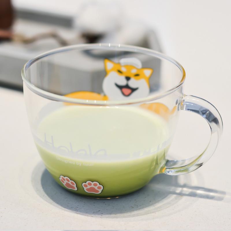 Bz002 コップ ガラス シンプル ミルクカップ 雑貨 食器 グラス おしゃれ 温泉イラスト かわいい マグカップ カフェ プリントグラス Bz002 日丸優品 通販 Yahoo ショッピング