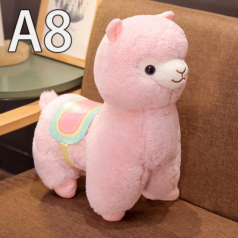 sd006 かわいいレインボーアルパカぬいぐるみ、35センチ、50