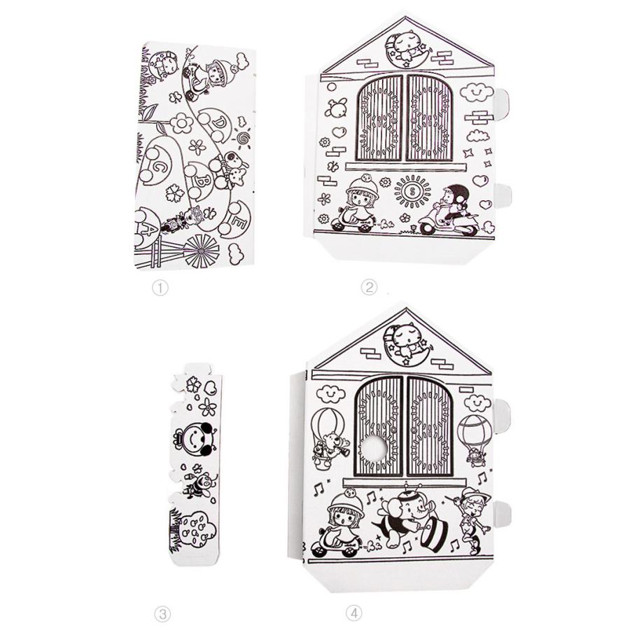 ダンボールハウス お絵かき ペン付属 子ども 塗り絵 キッズ 段ボール 工作 色塗り Ty001 日丸優品 通販 Yahoo ショッピング