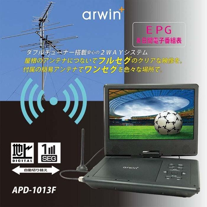 Arwin arwin 10.1インチ DVDプレイヤー ポータブル マルチプレイヤー