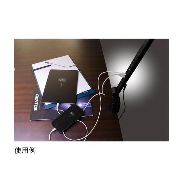 Lumixux GENTOS LEDデスクライト DK-H001BK クランプ式 調光 高演色
