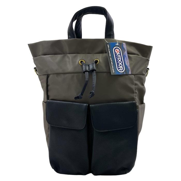 OUTDOOR ZOZOTOWN 3way コラボ BAG リュック 手提げ ショルダー バッグ レディース 国内 JAPAN 代理店商品 大容量 ナイロン 合皮 3色展開 アウトドア 3色｜ysy｜09