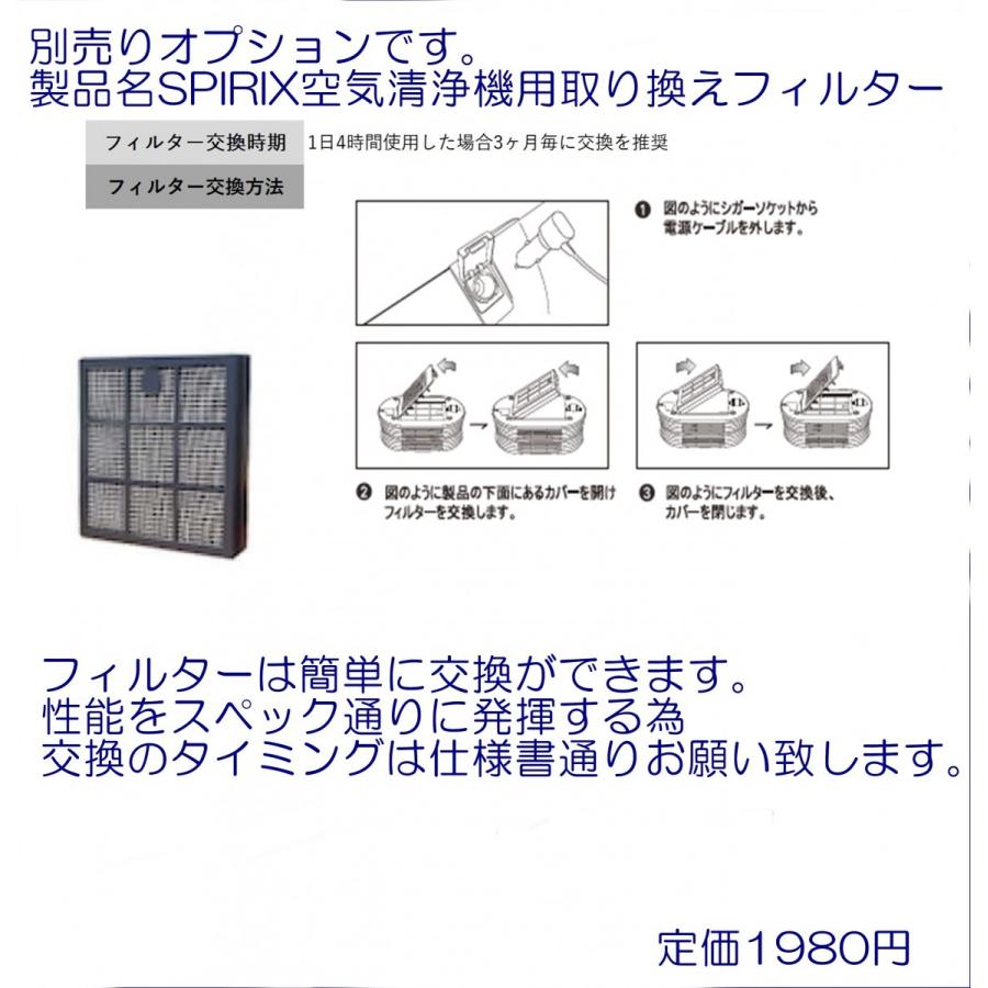公式 SPIRIX スピリクス 車載用空気清浄機 専用 交換用 フィルター