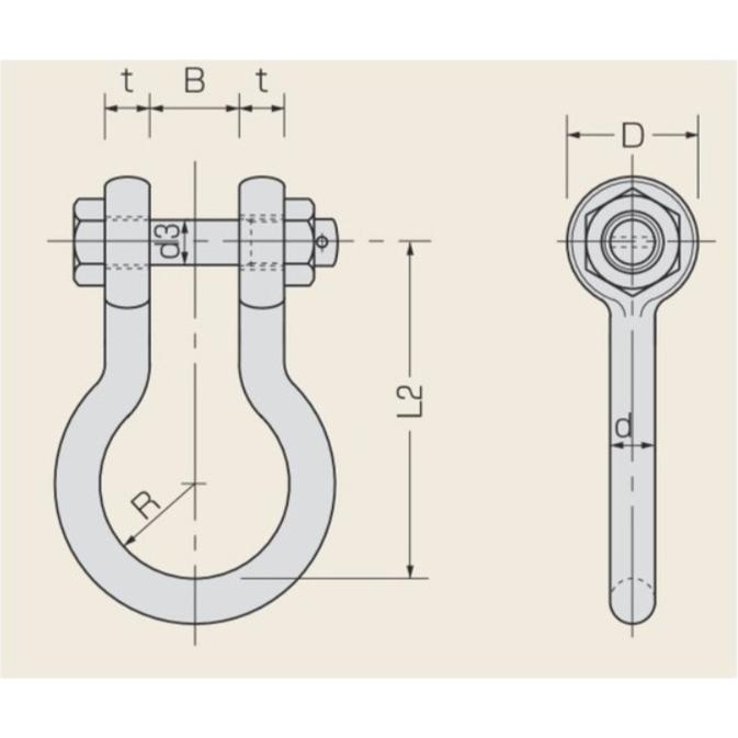 玉掛け 両端編込 片端シンブル付き ワイヤー6×37％ 径32mm 長さ