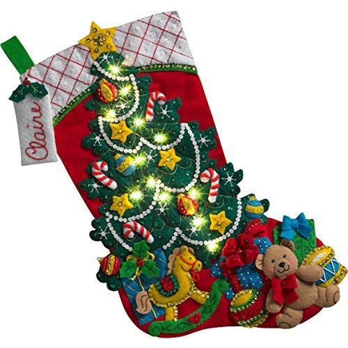 Bucilla Christmas Tree Surprise Stocking Kit並行輸入品　送料無料｜ysysstore
