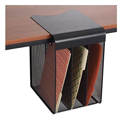 Safco Products 3243BL Onyx Mesh Solid Top Vertical Hanging Desk Storage, Bl｜ysysstore
