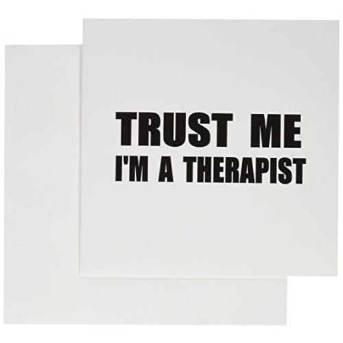 3dRose Greeting Cards, 6 x 6 Inches, Pack of 6, Trust Me I'm a Therapist (g｜ysysstore