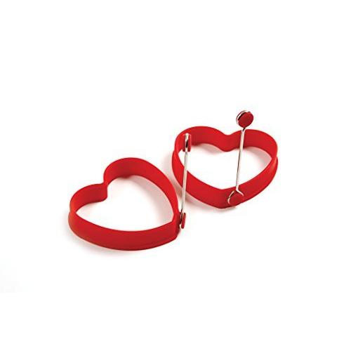 Norpro Silicone Heart Pancake/Egg Rings, 2 Pieces, One Size, Red並行輸入品　送料無料｜ysysstore