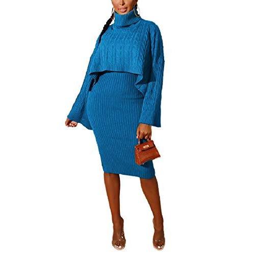 送料無料でお届けしますThusFar Women's Piece Outfits Sweater Dress Sets Turtleneck Sweaters Shaw