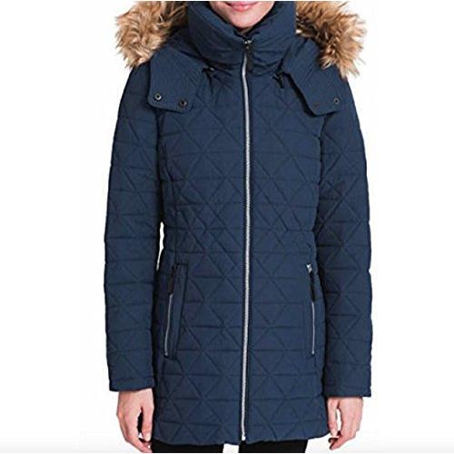 Andrew Marc Ladies Quilted Jacket with Stretch (Navy, Small)並行輸入品　送料無料
