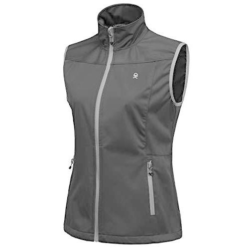Little Donkey Andy Women's Lightweight Softshell Vest, Windproof Sleeveless
