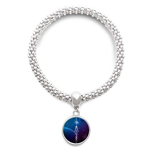 【超特価sale開催】 DIYthinker Starry Sky Geometry Alien Totem Sliver Bracelet Pendant Jewelry イヤリング