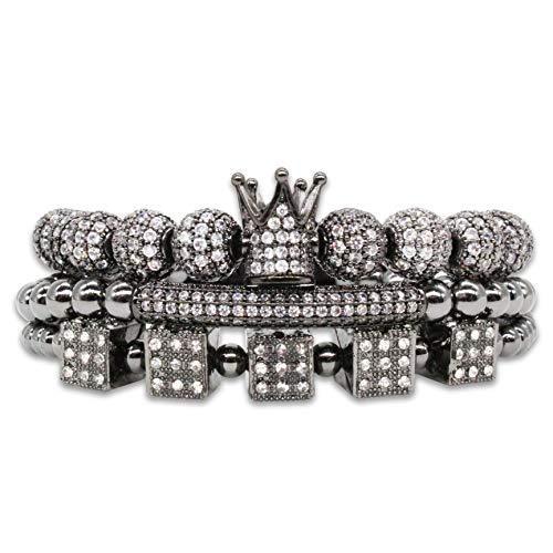 新作人気 Imperial Bangle Fashion Charm Luxury Bracelet Beads CZ Gold 18K King Crown イヤリング