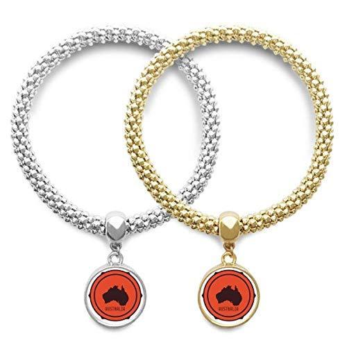 DIYthinker Australia Flavor Map Emblem Illustration Lover Bracelet Bangle P