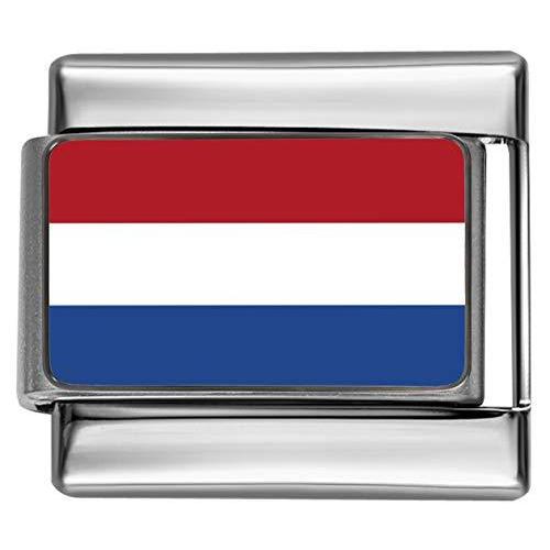 最安値 9mm Italian Photo Flag Holland Netherlands Charms Stylysh Link T Fits PC126 イヤリング