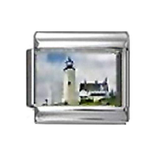 Stylysh Charms Lighthouse Maritime Photo Italian 9mm Link OC103 Fits Tradit