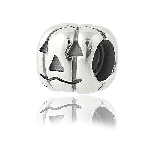 Jack-o-lantern Authentic 925 Sterling Silver Bead Charm Fits Pandora Charm