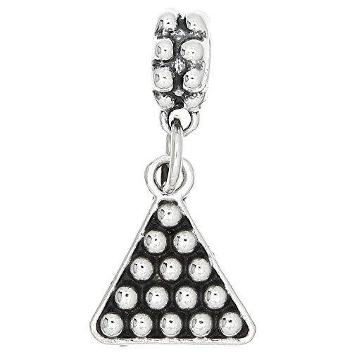 Sterling Silver Oxidized Rack of Pool Balls Dangle Bead Charm並行輸入品　送料無料