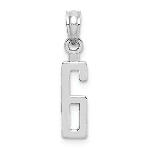Finejewelers 10k White Gold 6 Block Charm並行輸入品　送料無料