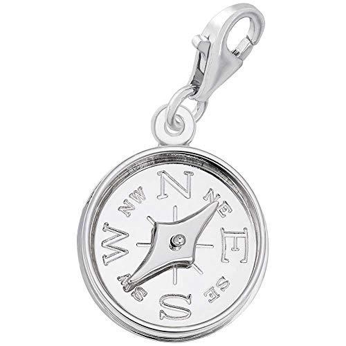Rembrandt Charms Compass Charm with Lobster Clasp, 14k White Gold並行輸入品　送料無料