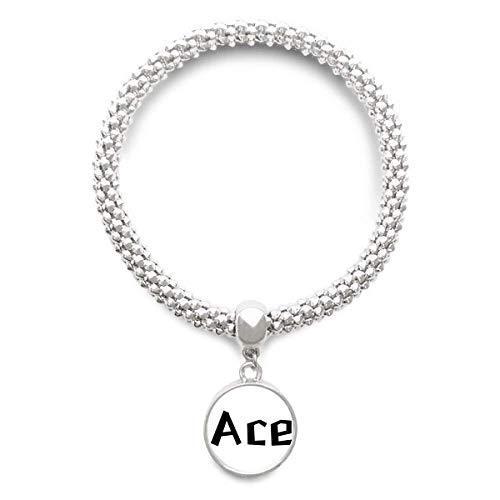DIYthinker Quote Ace Sliver Bracelet Pendant Jewelry Chain Adjustable Bangl
