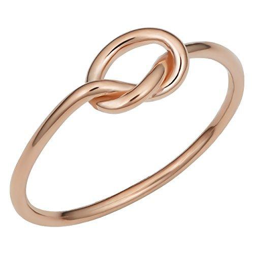 Kooljewelry 8)並行輸入品　送料無料 (size Ring Knot Love Gold Rose 14k イヤリング 超格安価格
