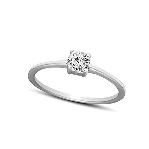 Mothers Day Gifts IGI Certified Lab Grown Diamond Rings 14K White Gold
