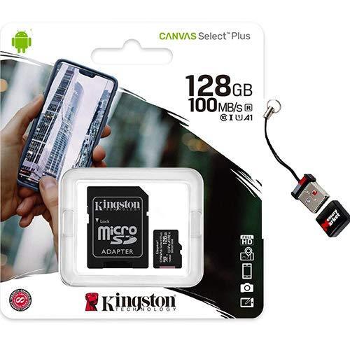 Kingston Canvas Select 128GB MicroSD XC Class 10 Memory Card UHS-I TF 80MB/