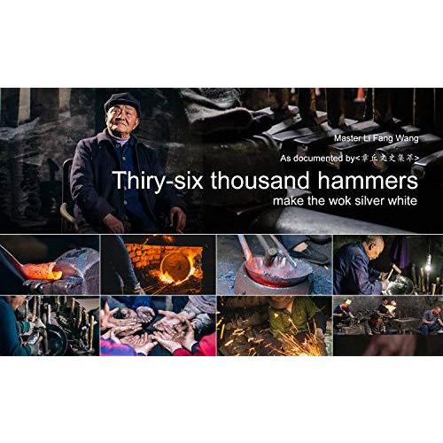 高評価続出！ 中国製手打ち鉄中華鍋と炒め物用フライパン、ノンスティック、コーティングなし、少ないオイル、チョウ、トテントップ中国、一口 36CM並行輸入品　送料無料 【BCD1254490002】(45788円)