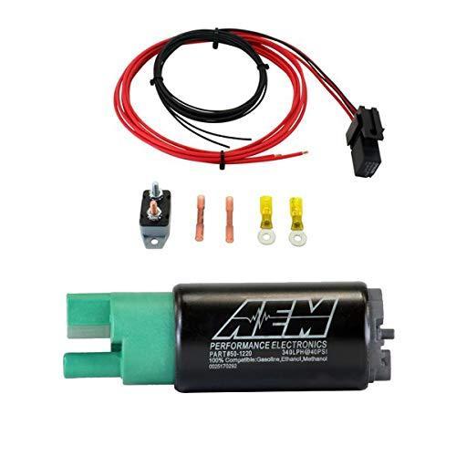 AEM 340LPH 65mm Fuel Pump Kit with 20 Amp Hardwire Kit Ethanol Compatible並行