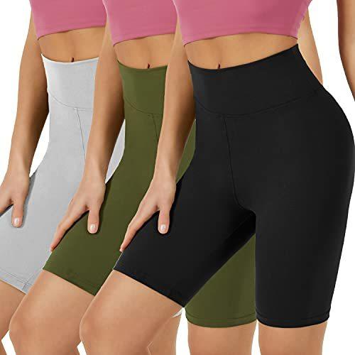 【福袋セール】 VALANDY Women Workout Yoga Shorts Long Leg- Premium Buttery Soft Solid Stre その他フィットネスウエア