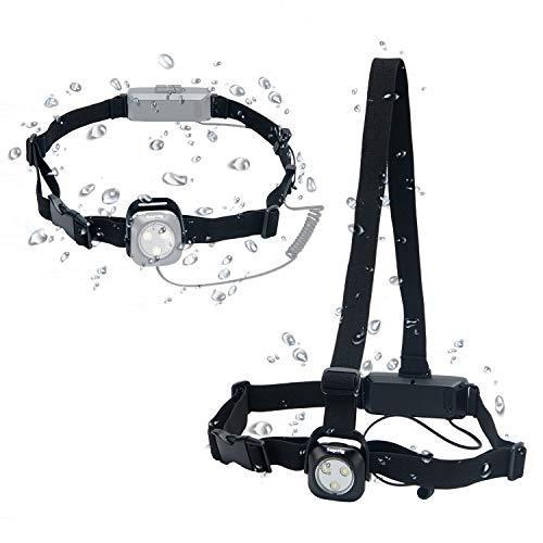 Suptigランニングライト、チェストライト、キャンプ、ハイキング、ランニング、ジョギング、ウォーキング、アウトドアアドベンチャー用ランニングベルトラ