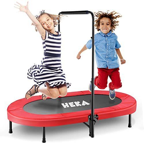 最終値下げ HEKA Mini Trampoline for Kids and Adults, Rebounder Trampoline with Adjusta その他トレーニング用品